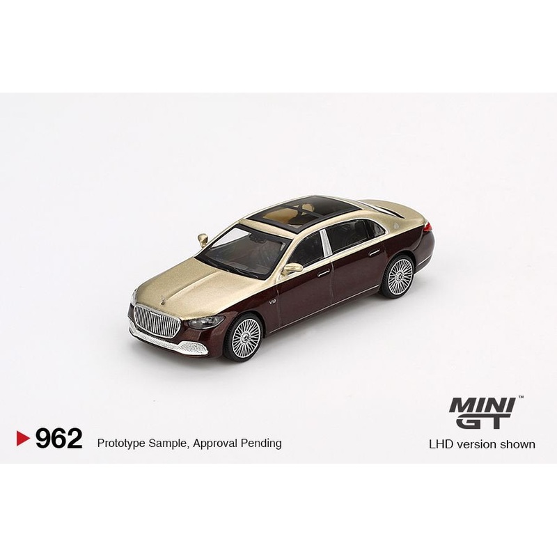 [ETA:  Aug 2025 ] Mini GT 1/64 Mercedes-Maybach S680 Gold / Dark Red Metallic