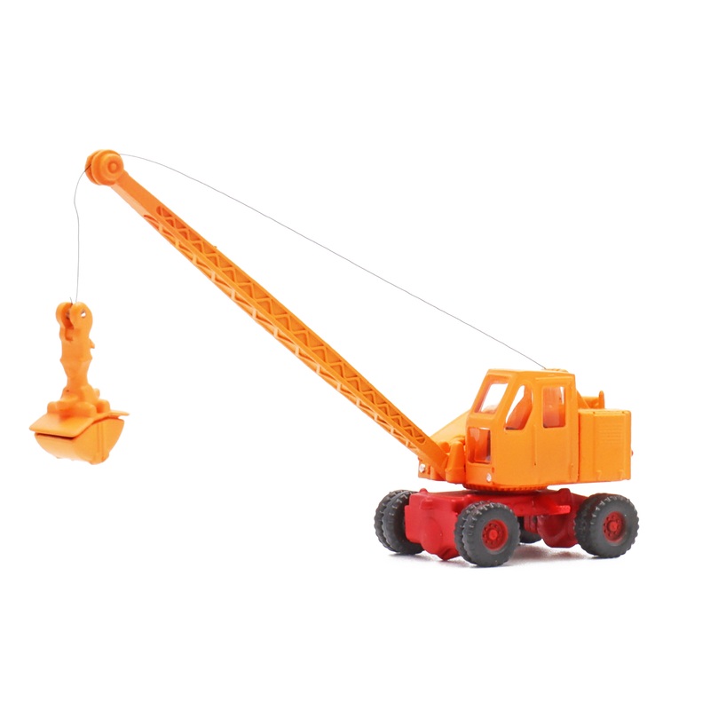 Excavator Fuchs F 301 lattice boom with shovel orange/red