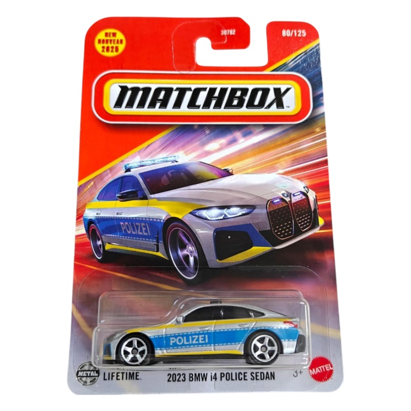 Matchbox 2023 BMW i4 Police Sedan Mainline 1:64 Scale