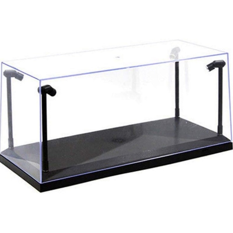 Triple 9 - Accessories - LED (Straight Poles) Display Case Acrylic w/ Black Plastic Base 1:18