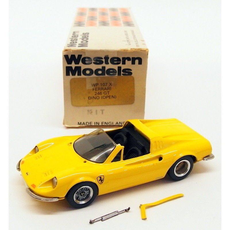 Western Models 1/43 Scale WP107X - Ferrari 246 GT Dino Open - Yellow Damaged