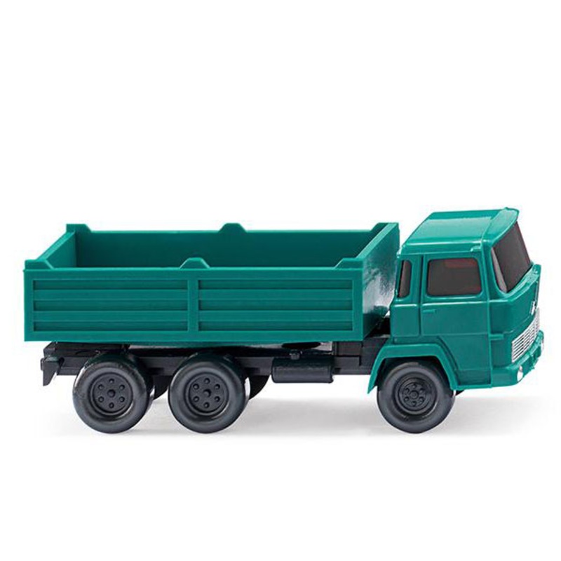 Flatbed tipper truck Magirus water blue