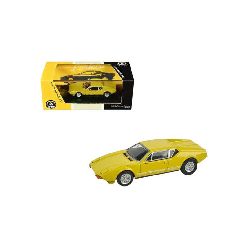 Para64 1972 DeTomaso Pantera Yellow 1:64 Scale Diecast
