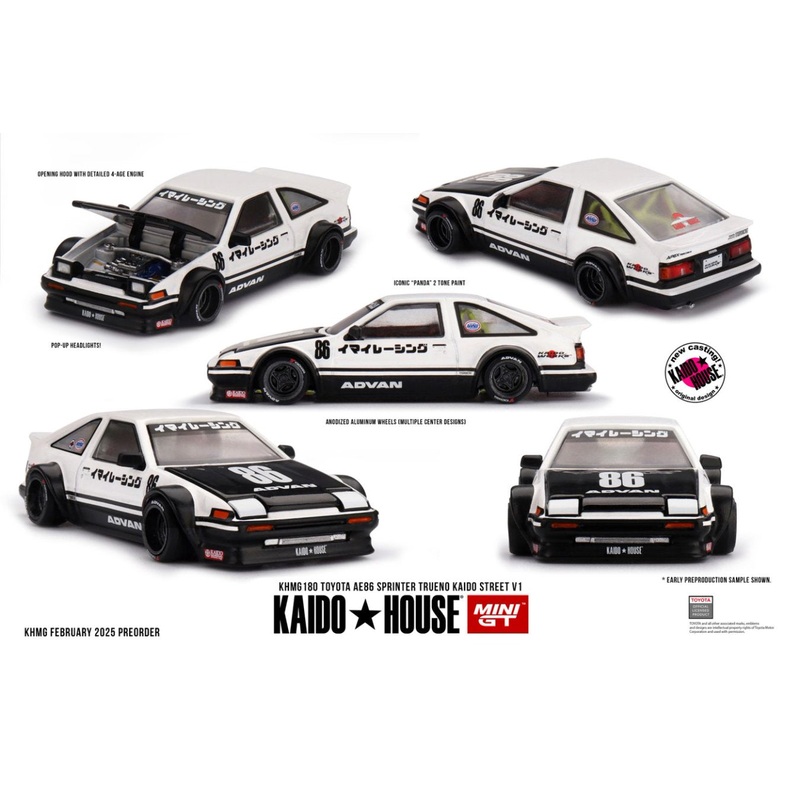 [ETA:  Jan 2026 ] Mini GT x KaidoHouse  1/64 Toyota AE86 Sprinter Trueno Kaido Street V1