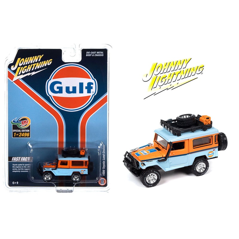 Johnny Lightning 1/64 1980 Toyota Land Cruiser Gulf Limted Edition -  Indonesia Exclusive