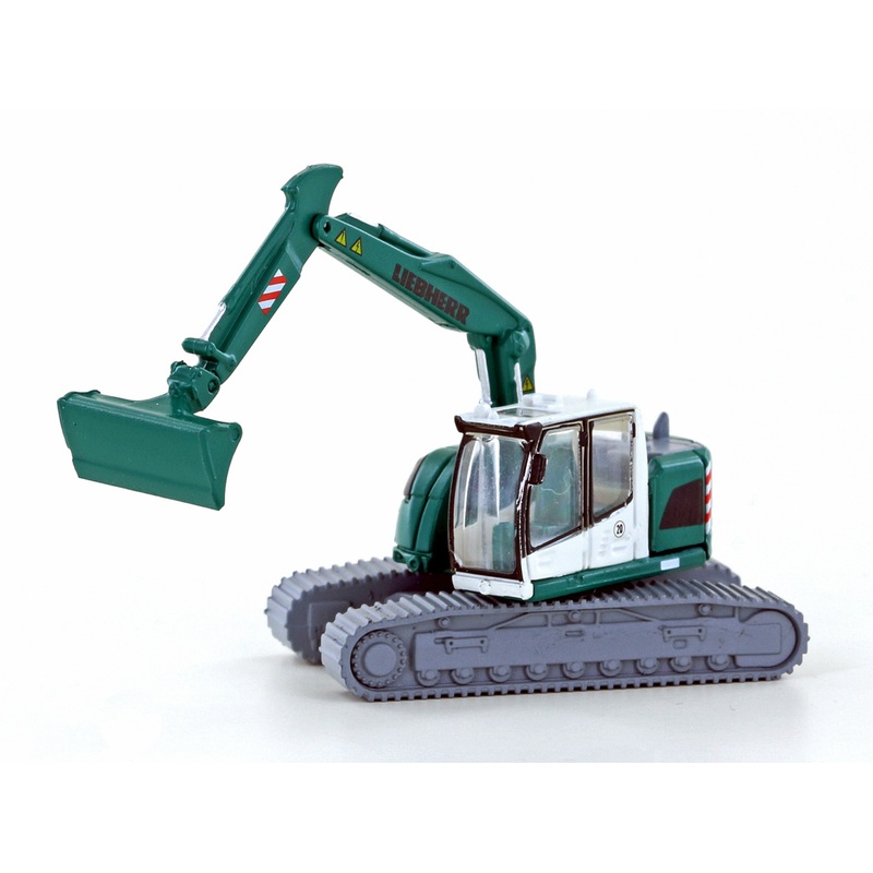 Liebherr Compact excavator chain green/white with embankment shovel