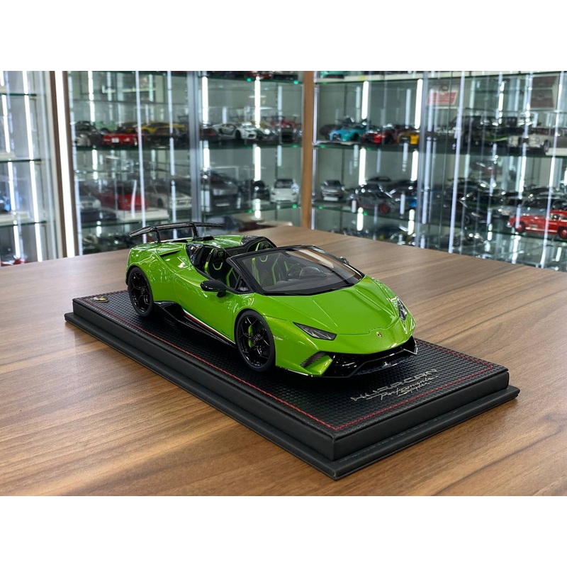1/18 Resin Model MR Collection Lamborghini Huracan Performente Spyder Verde Mante (pearl) Limited-  49 pcs