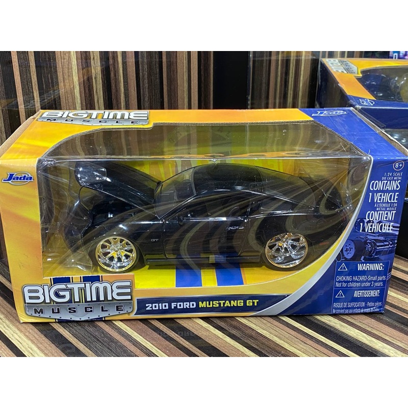1/24 Diecast Ford Mustang GT 2010 Black Model Car by Jada