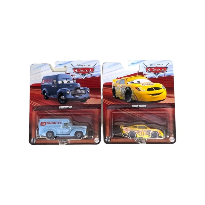 Disney PIxar Cars Wheeldell Lee & Brush Curber Set OF 2