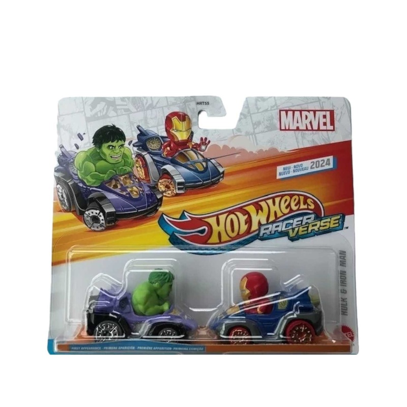 Exclusive Hotwheels Marvel Racer Verse Hulk & Iron Man
