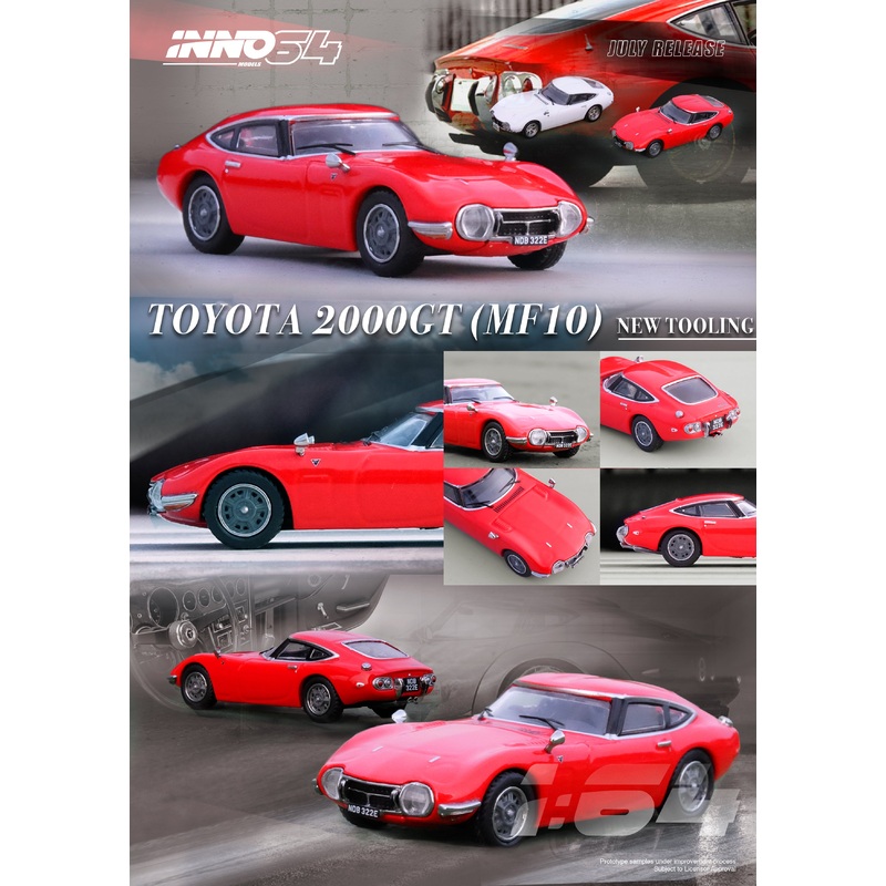 Inno64 1/64 TOYOTA 2000GT Solar Red