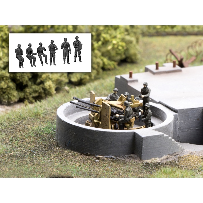 Figures soldiers Wehrmacht flak crew 6x 