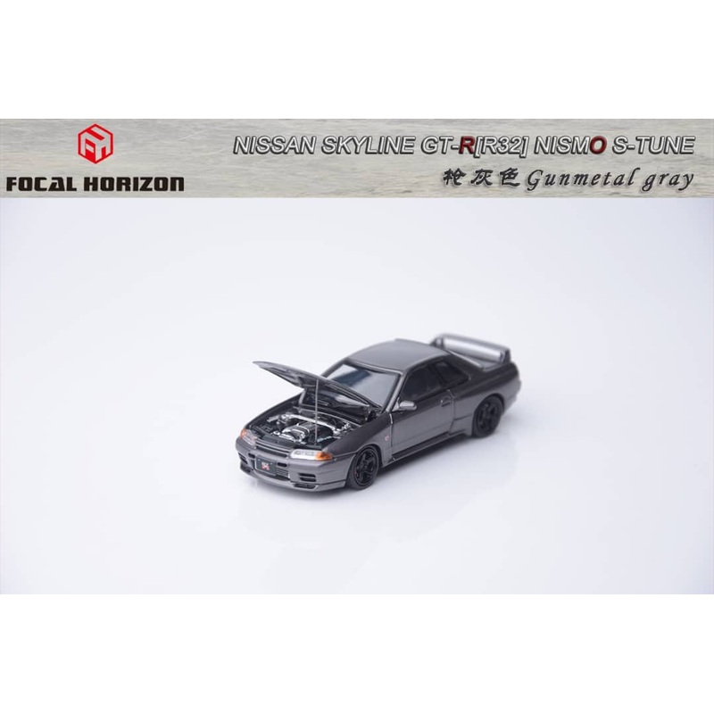 Focal Horizon 1/64 Nismo S-Tune Skyline GT-R R32 Gun Metal Grey