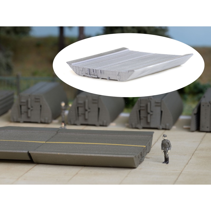Folding swimming bridge middle section