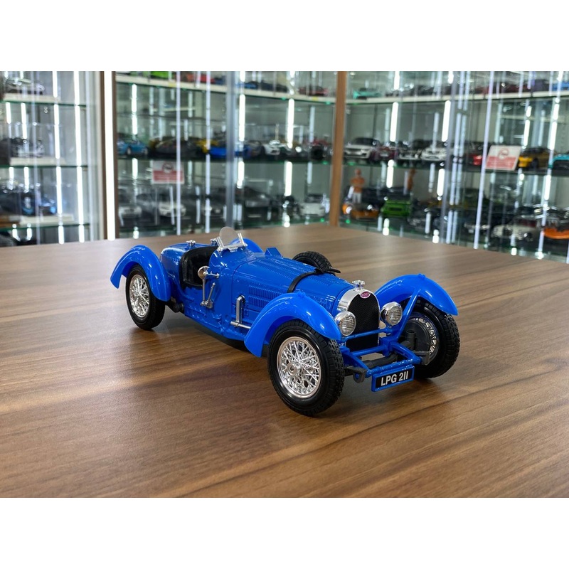 1/18 Diecast Car 1934 Bugatti Type 59 Blue Bburago Scale Model Car
