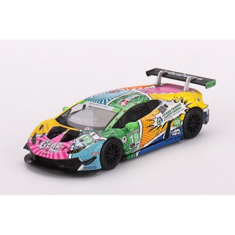 Mini GT 1/69 Lamborghini Huracn GT3 EVO #19 GEAR Racing 2020 IMSA Daytona 24 Hrs ***in clamshell blisters***
