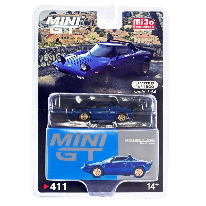 Mini GT Lancia Stratos Blue Vincennes no 411