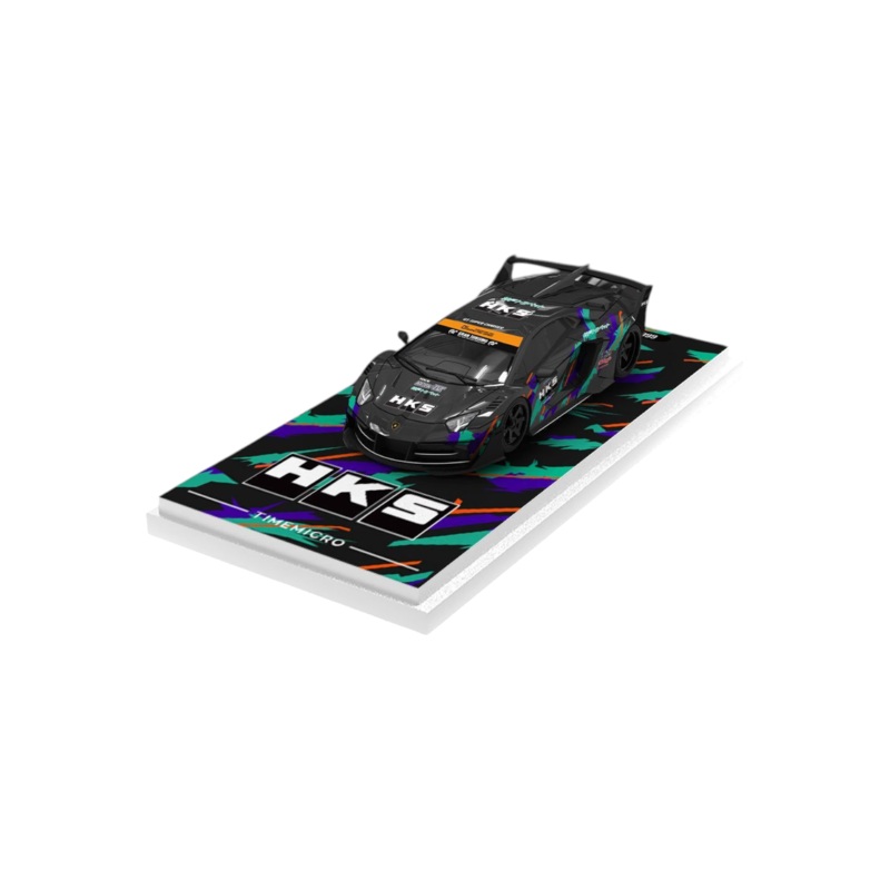 Time Micro Lamborghini Aventador GT EVO HKS Livery 1:64 Scale (With Acrylic Case)