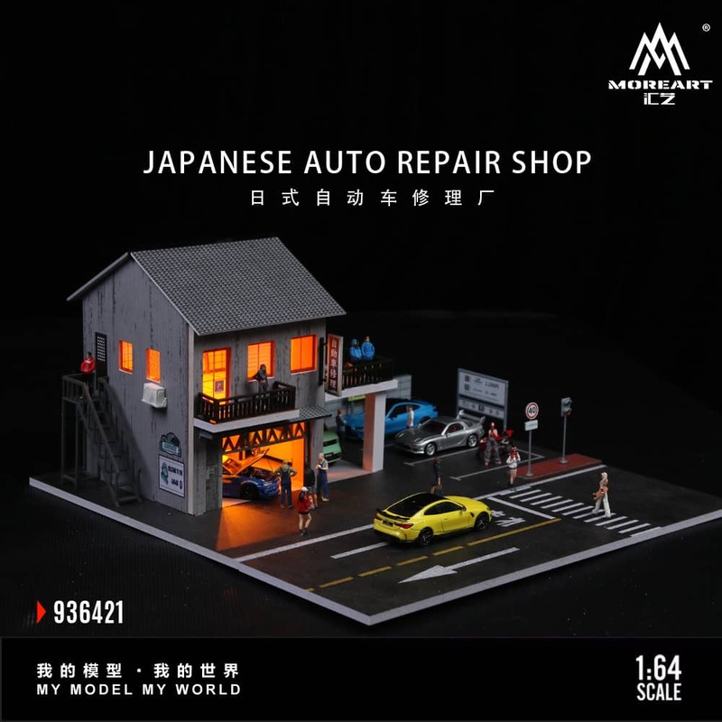 [ETA:  Dec 2025 ] MoreArt 1/64 Japanese Auto Repair Shop (MO936421) Size: 30 x 30 x 15cm