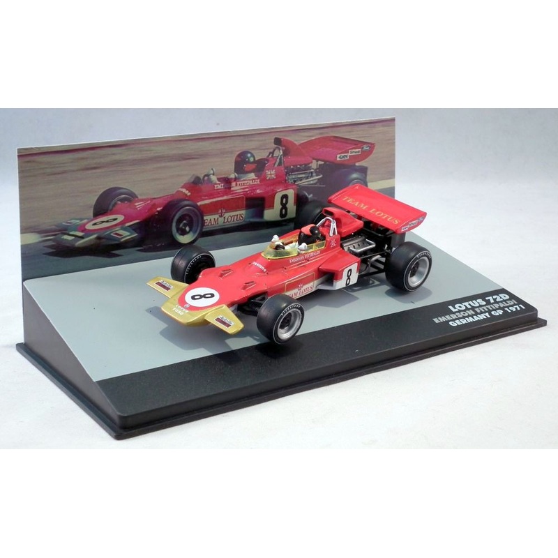 Atlas Editions 1/43 Scale 20219E - F1 Lotus 72D Germany GP 1971 #8 Fittipaldi