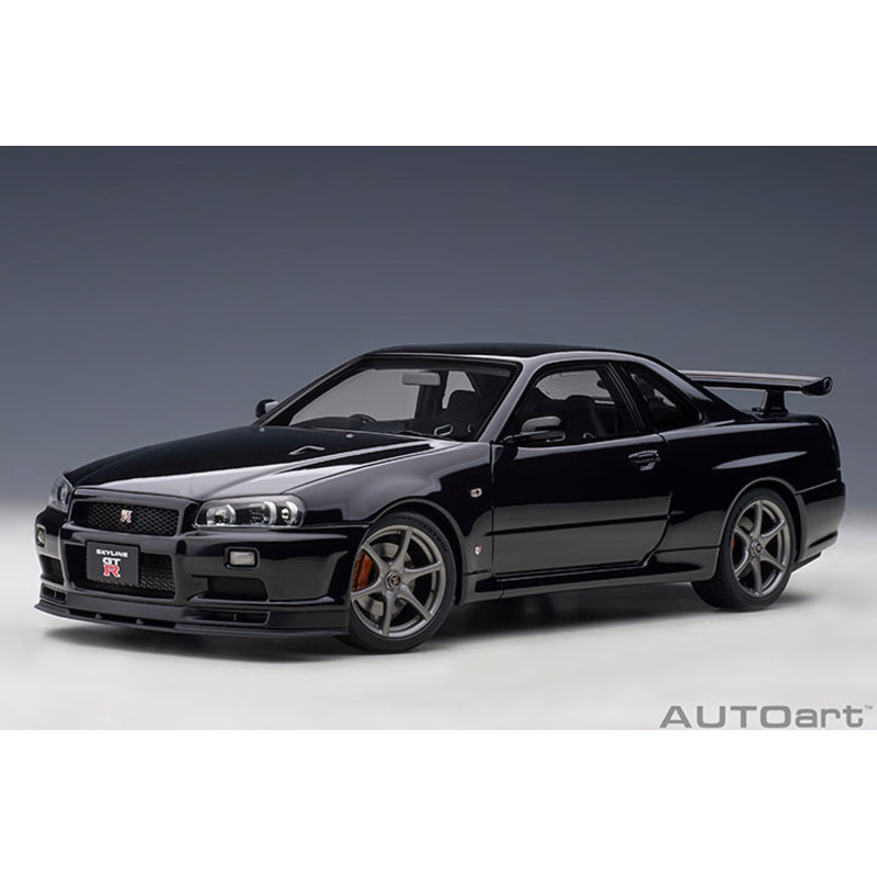 AUTOart 2001 Nissan Skyline GT-R (R34) V-Spec II Black Pearl 1:18