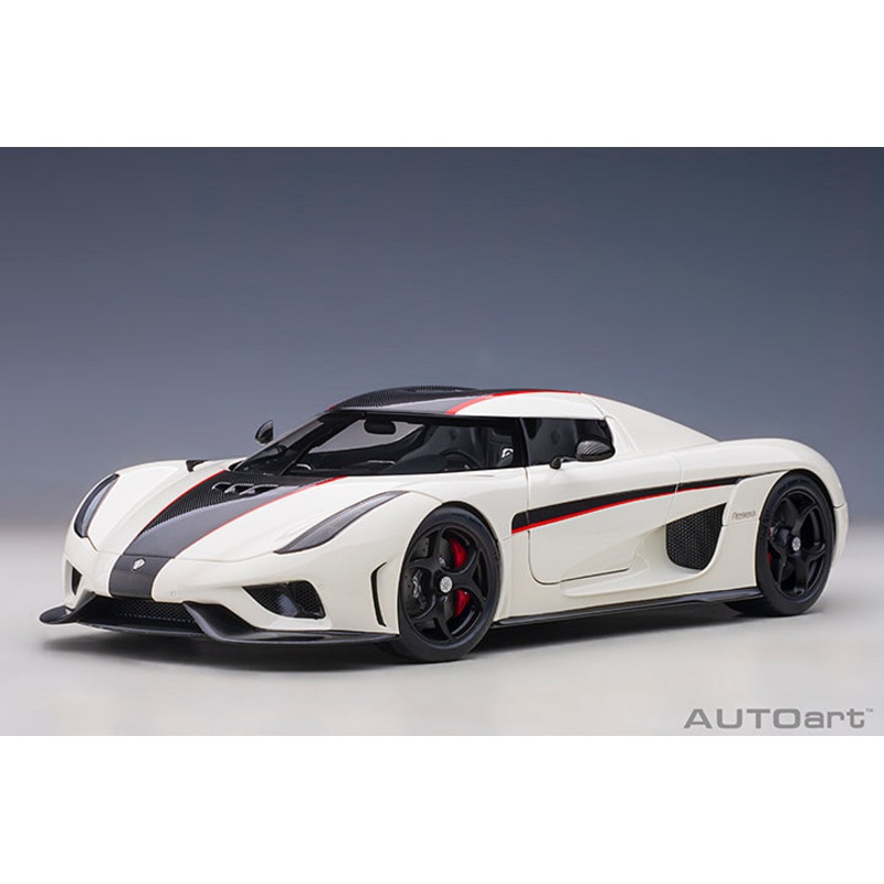 AUTOart Koenigsegg Regera White w/ Carbon Black and Red Accents 1:18