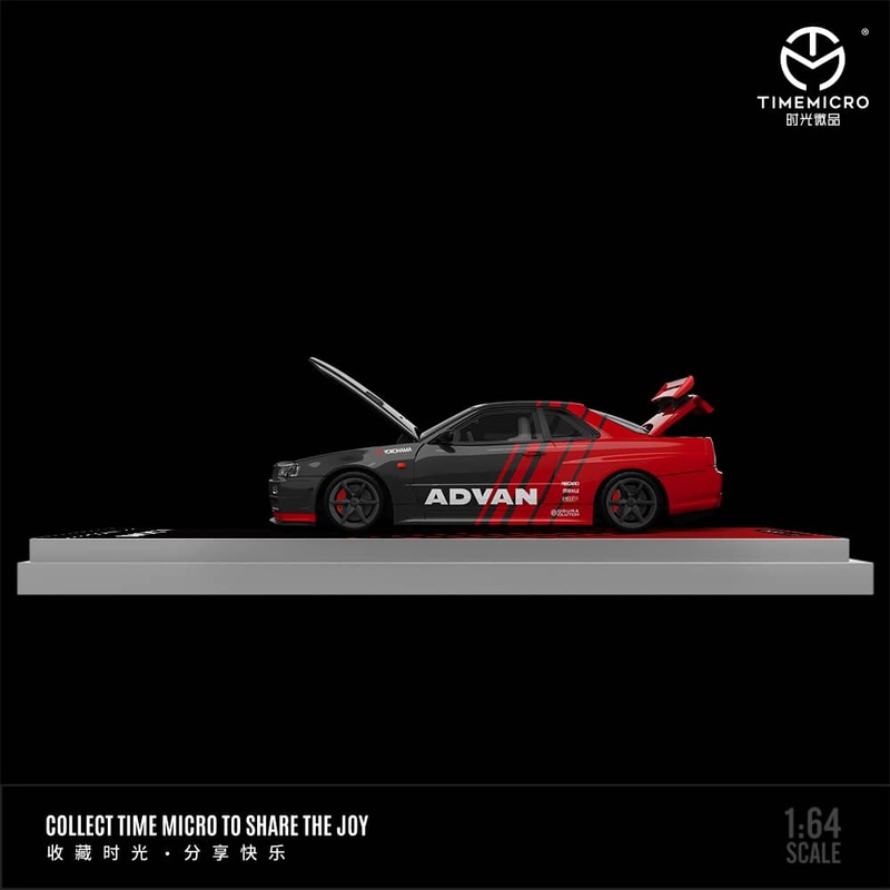 [ETA:  Dec 2025 ] Time Micro 1/64 Skyline GT-R R34 Nismo Z-Tune Advan Livery (TM646316)