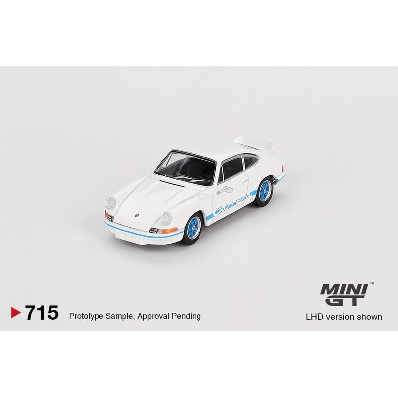Mini GT 1/64 Porsche 911 Carrera RS 2.7 Grand Prix White with Blue Livery