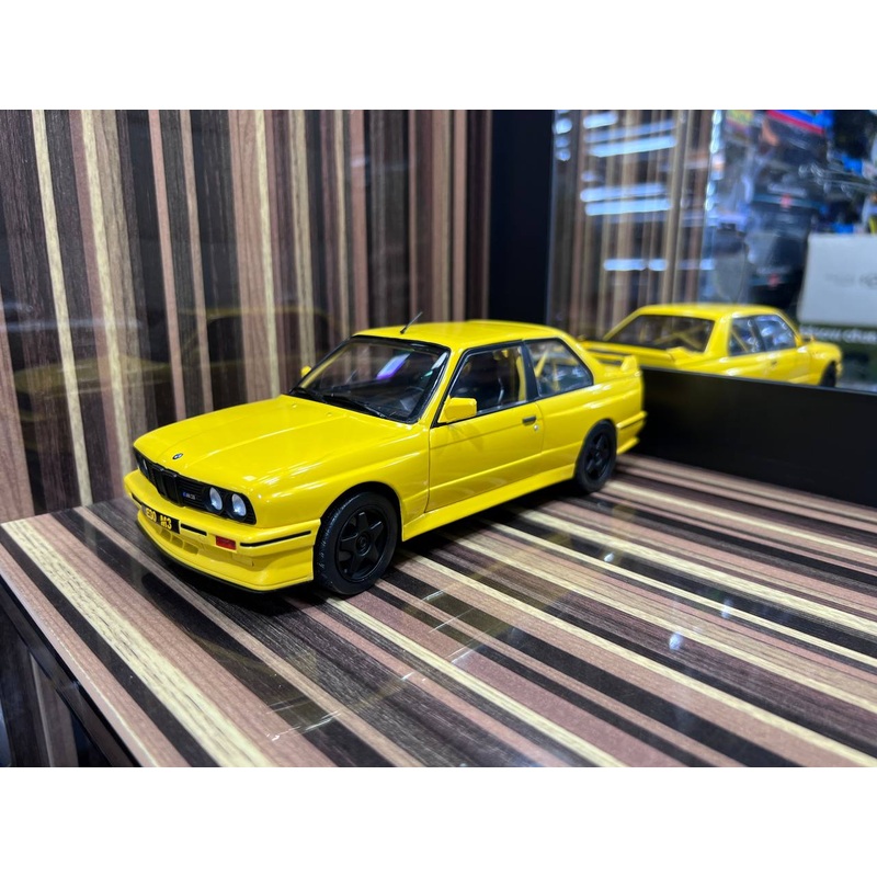 1/18 Diecast BMW M3 E30 Solido Yellow Miniature Model Car