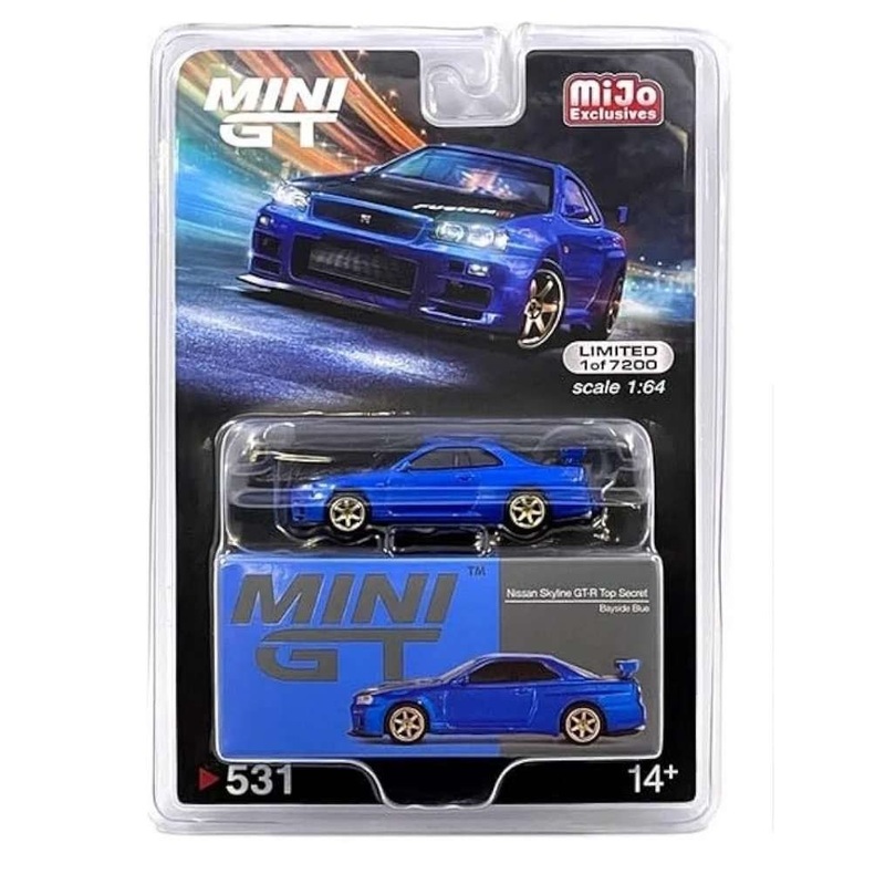 Mini GT Nissan Skyline GT-R Top Secret Bayside Blue no 531