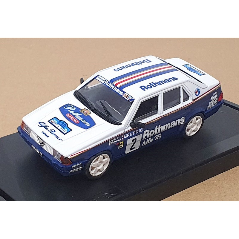 ProgettoK 1/43 Scale PK2011 - Alfa Romeo 75 #2 Rally Du Var 1986 - White/Blue