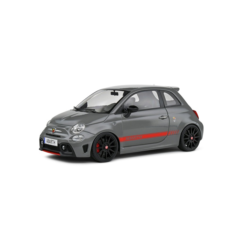 Solido 2022 Fiat 695 (500) Abarth XSR Edition Yamaha Record Grey w/ Red Stripe 1:18