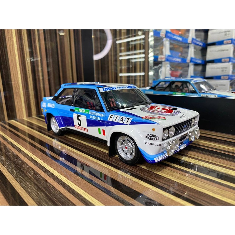 1/18 Diecast Fiat Abarth 131 1980 White Kyosho Scale Model Car