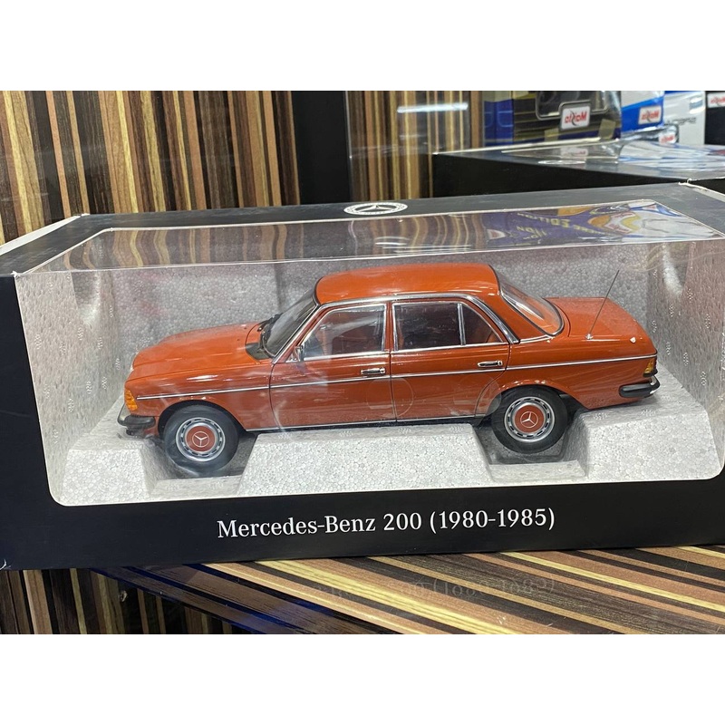 1/18 Diecast Mercedes-Benz 200 W123 Red Norev Scale Model Car