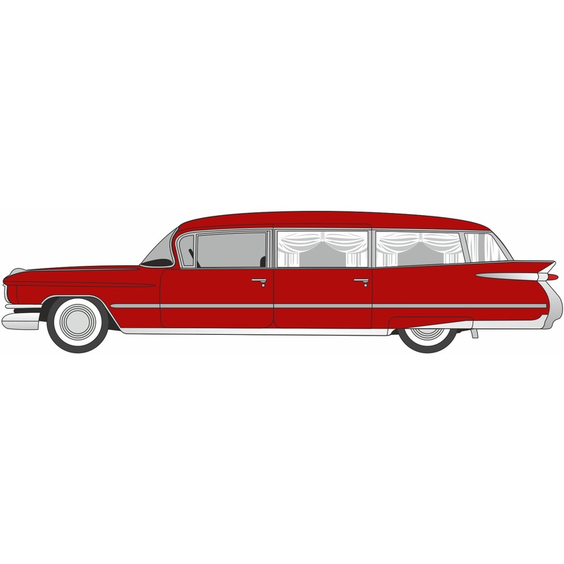 1959 Cadillac Miller-Meteor Futura Limousine Seminole Red 1:87