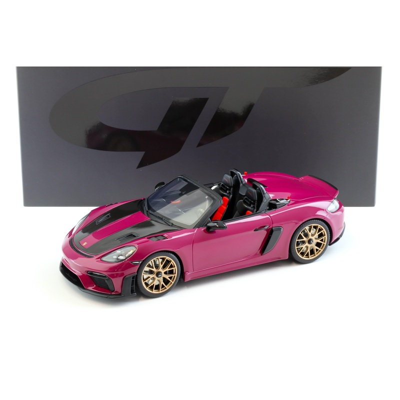 GT Spirit 2023 Porsche 718 (982) Cayman Spyder RS w/ Weissach Package Ruby Star Neo 1:18