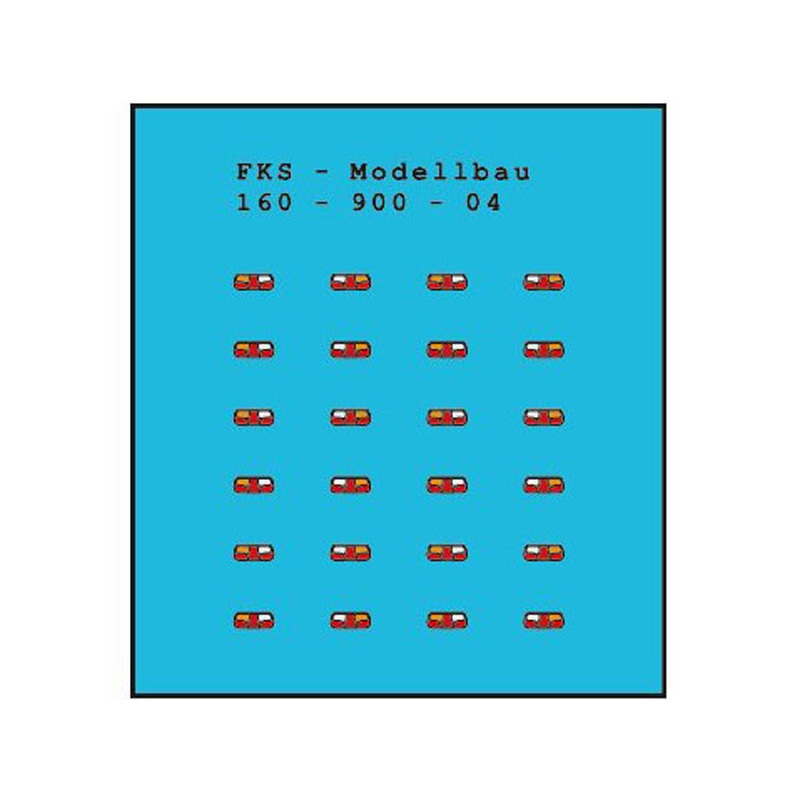 Decal sheet rear lights for trucks & trailers Type 4