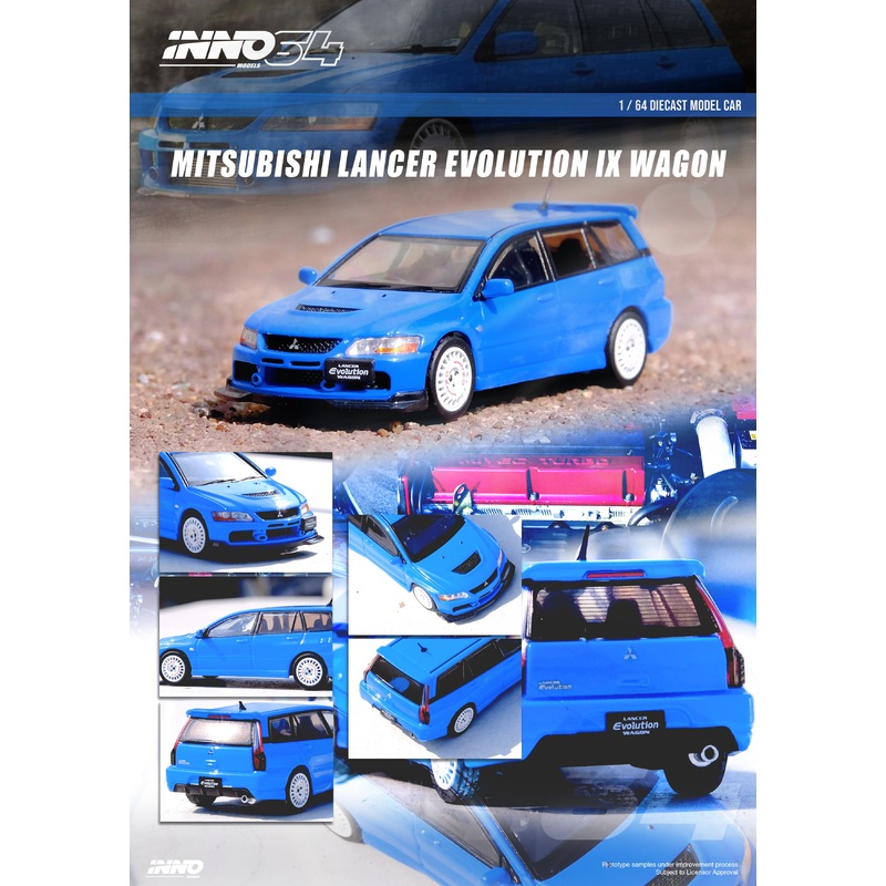 Inno64 1/64 Mitsubishi Lancer Evolution IX Wagon Blue