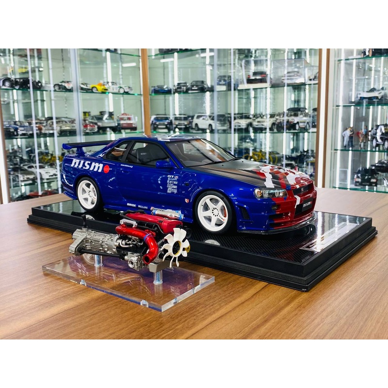 1/12 Resin Model - Motor Helix Nissan Skyline Nismo GT-R R34 R-tune Launch Version TAS in TAS 2000, Limited to 30 Pieces
