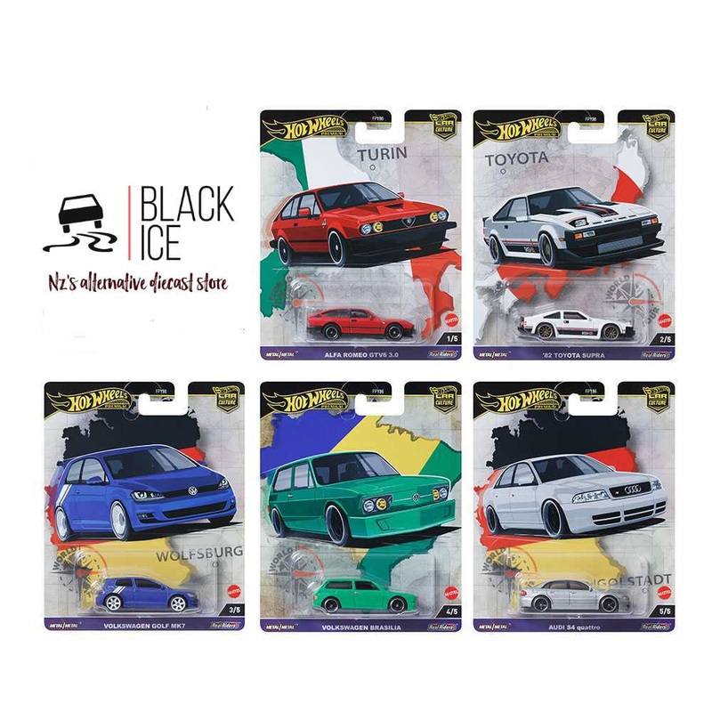 Hot Wheels 1/64 Car Culture 2024 A case World Tour (Set of 5 Cars)