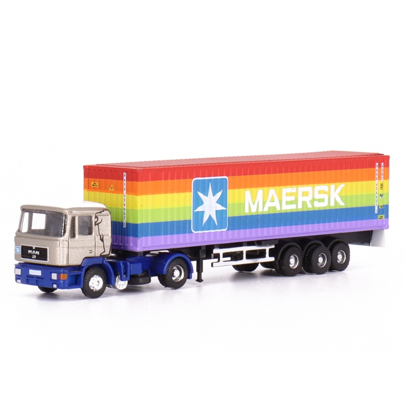 Truck MAN F90 Container semitrailer MAERSK