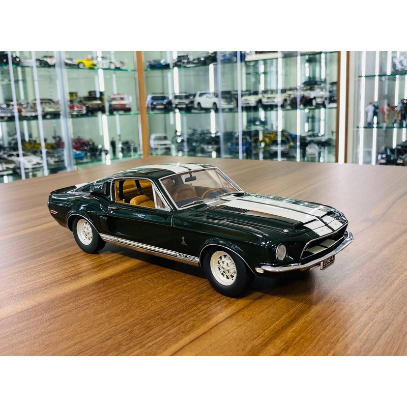1/18 Diecast ExactDetail Replicars Shelby GT 500 Super Fast Fastback Dark Green 1968 / White Stripes, Limited Edition