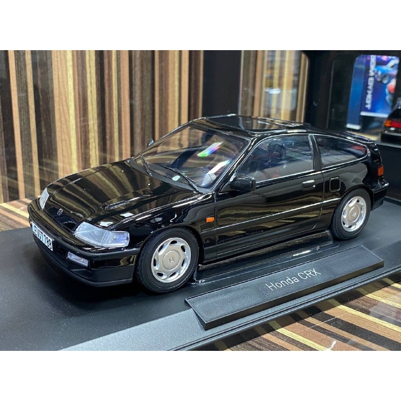 1/18 Diecast Honda CRX 1990 Black Norev Scale Model Car