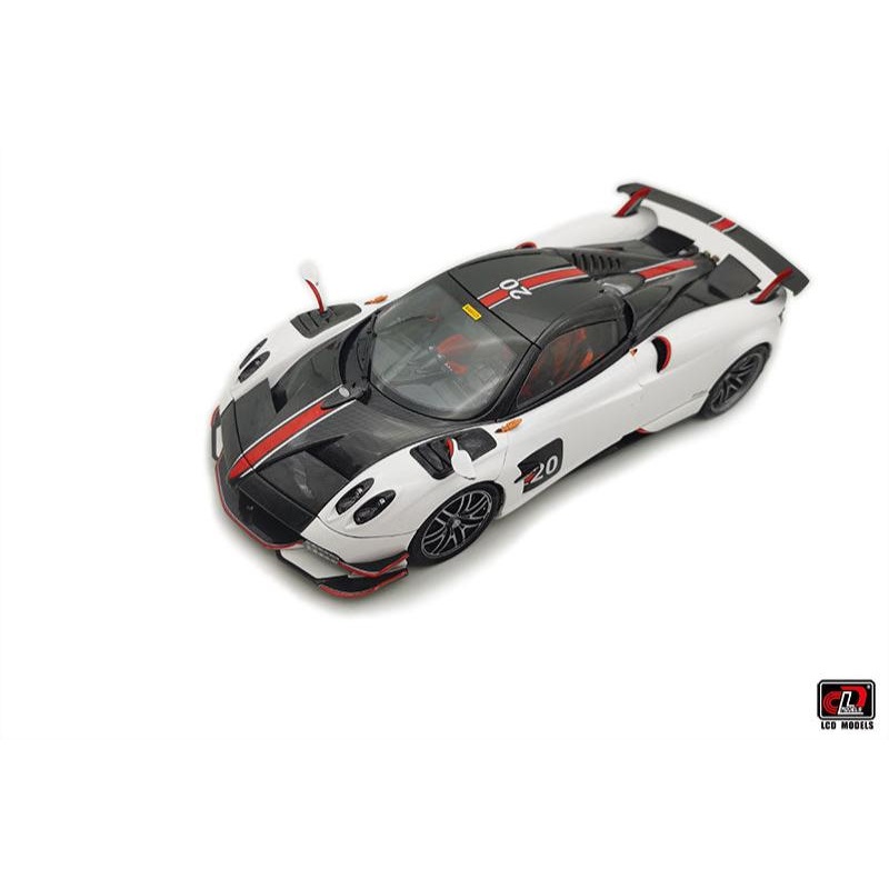 LCD Pagani Huayra BC Roadster White & Carbon 1:18