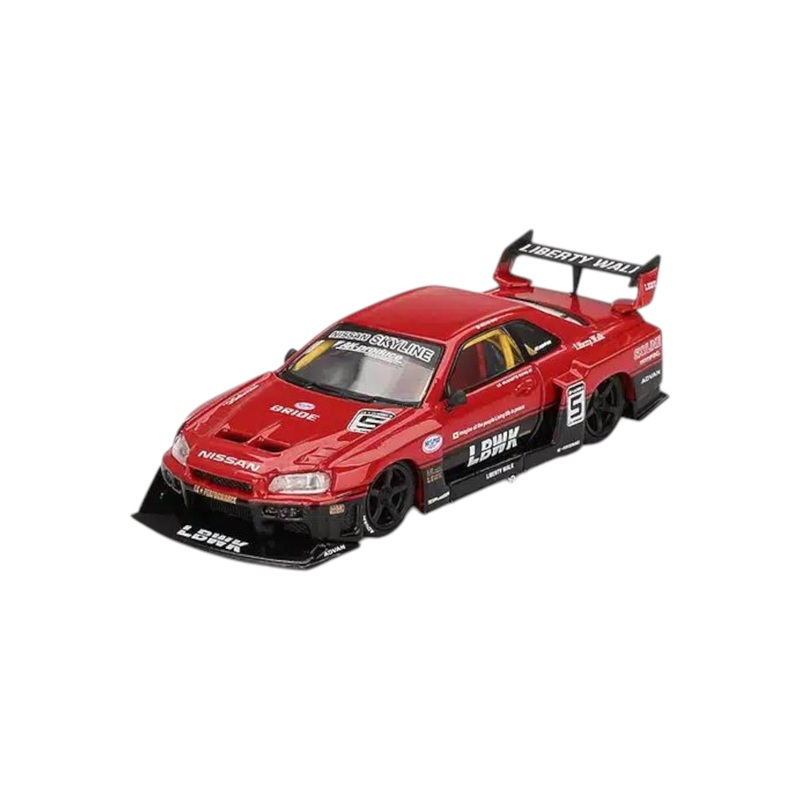 Mini GT Nissan LB-ER34 Super Silhouette Skyline (Red/Black) 1:64 Scale