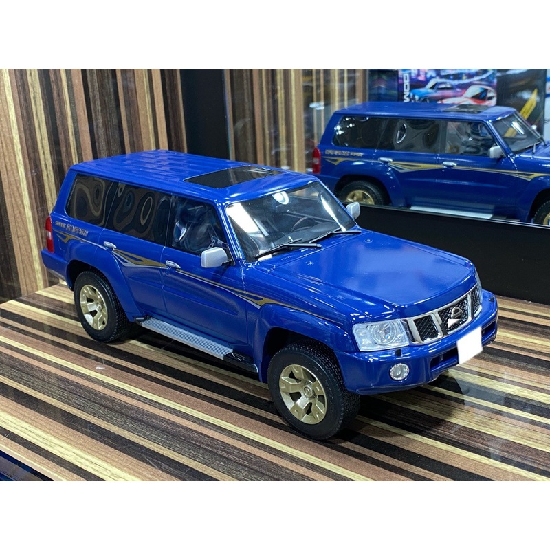 1/18 Resin Nissan Patrol Safari Y61 Custom Blue IVY Models Scale Model Car
