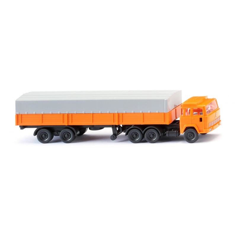 Flatbed trailer Magirus - orange