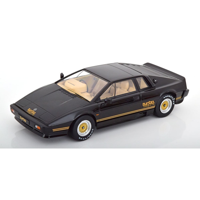KK Scale 1981 Lotus Esprit Turbo Black w/ Gold Deco 1:18
