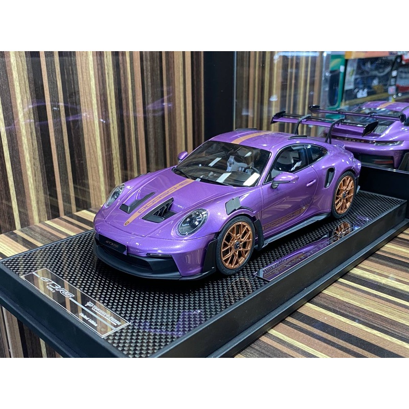 Timothy & Pierre Porsche 911 GT3 RS (992) - 1/18 Resin Model, Striking Purple