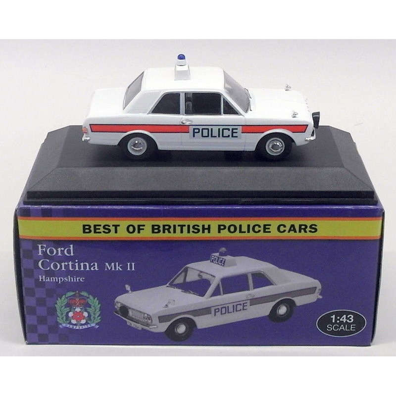 Atlas Editions 1/43 Scale 4 650 108 - Ford Cortina Mk2 - Hampshire Police Car